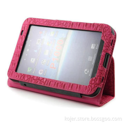 Leather Case for Samsung P1000, A Stand from Folding with Access to Earphone Jack/USB Port